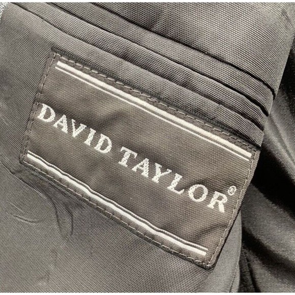 David Taylor Blazer Mens Size 42 L Gray Two Button Front Notched Single Vented - Picture 2 of 16